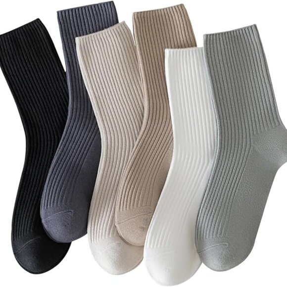 Accessories - Womens Crew Socks Cute Cotton Boot Socks Lightweight Long Socks for Women Clean